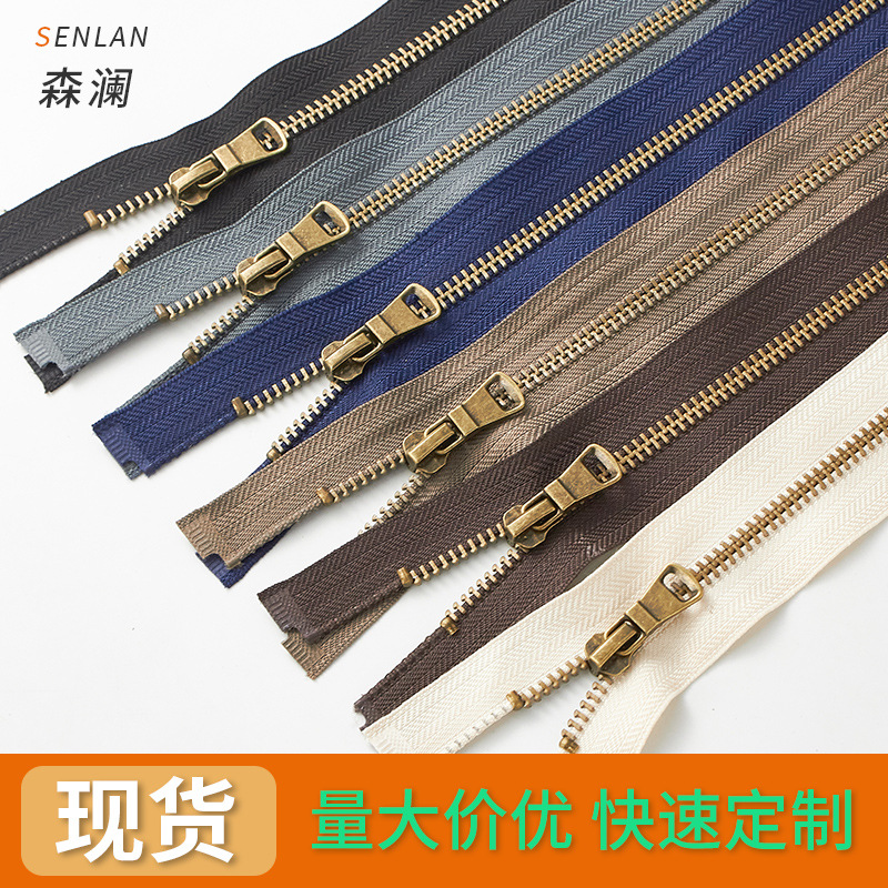 森澜5号金属拉链仿青古铜齿y牙服装单开尾夹克羽绒服外套拉链条
