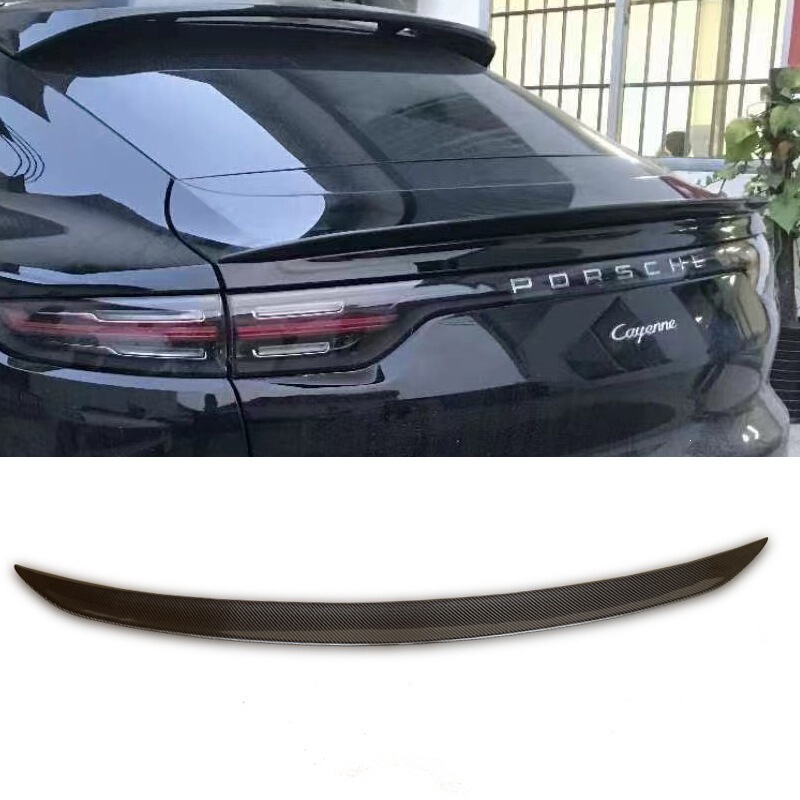 Suitable for Porsche Cayenne Coupe Carbon Fiber Rear Wing Car Modification Cayenne Fixed Wing Rear Spoiler Suitable for Porsche Cayenne Coupe Carbon Fiber Rear Wing Car Modification Cayenne Fixed Wing Rear Spoiler