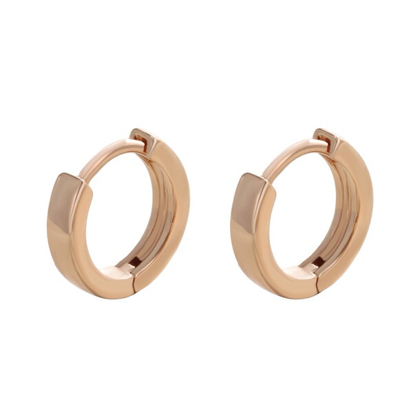 Xuping Copper Alloy Electroplated Hoop Earrings Niche Design Everyday Plain Hoop Ear Clips New Trendy Simple Earrings for Women