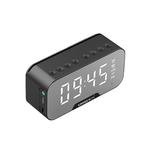 Yalan Shi G10 Mirror Clock Alarm Clock Bluetooth Speaker Gift Home Wireless Portable Card Slot Announcement Sound