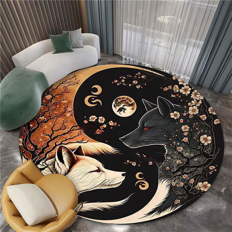 Alfombras de lana de cristal transfronterizas estadounidenses sala de estar gran área de sofá de mesa de té alfombra de dormitorio alfombra de cama fría a prueba de suciedad
