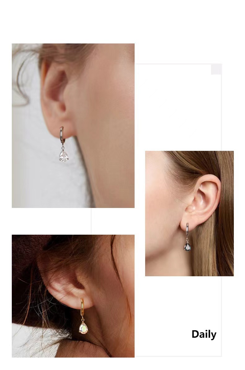 10g Weight Titanium Steel Ear Needle Material Drop Earrings Classification 1 Pair Quantity Holiday, Street Occasion Titanium Steel Material Geometric Pattern All Seasons Season Women's Gender Polished Finish Basic Style 1 Pair Basic Geometric Titanium Steel Drop Earrings 13
