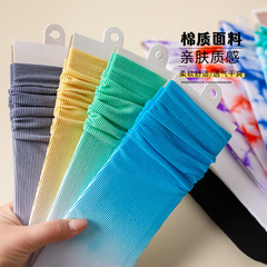 23年新款小腿襪黑白漸變色新款兩用豎條顯瘦微壓美腿四季網JK