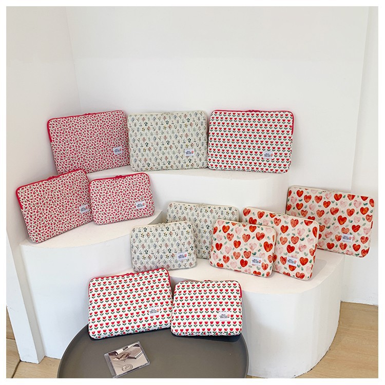 跨境简约新款爱心手拿文件包13寸笔记本15电脑包平板11ipad平板