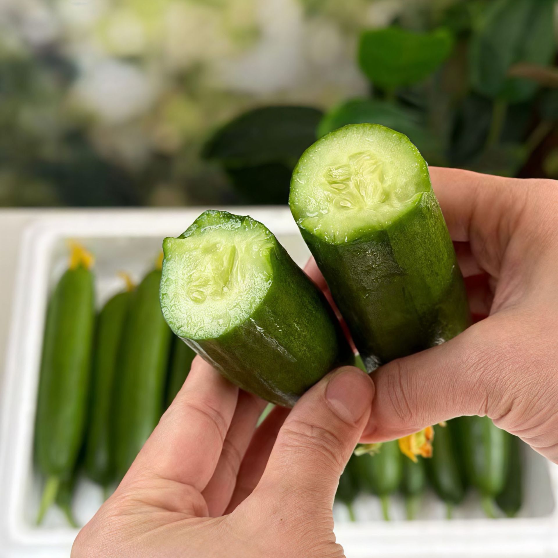 Shouguang Vegetables, Fruits, Cucumbers, Raw, Crispy and Fresh 2.5kg Cucumbers, Dutch Seasonal Thornless Cucumbers, Now Picked, Free Shipping