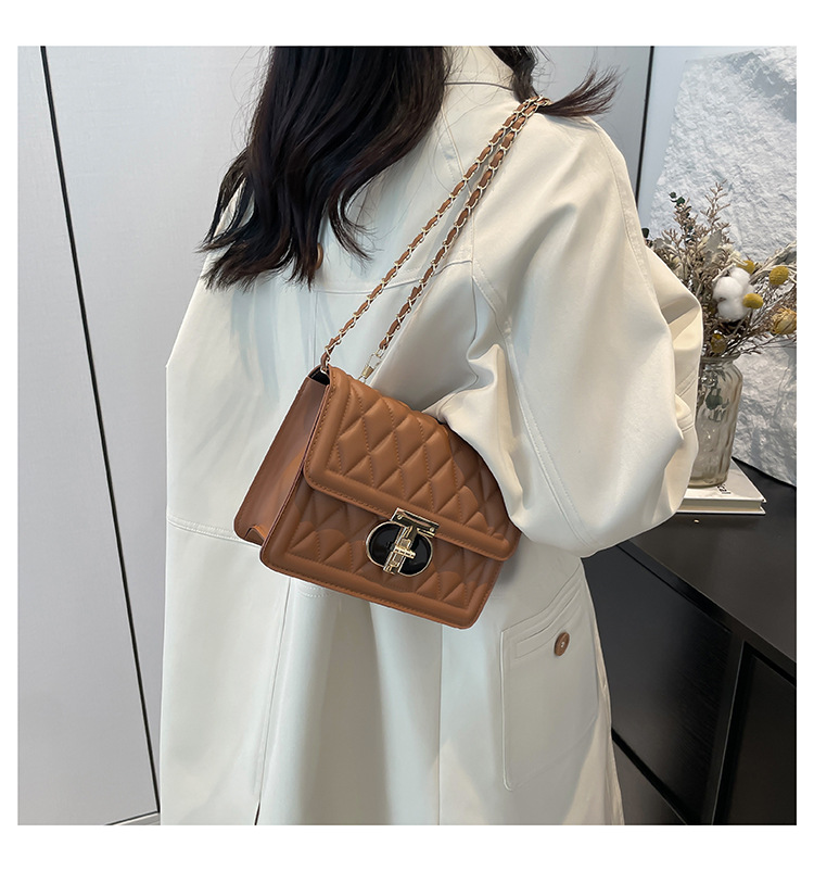 2024 neue Modische Lock Handheld frauen Koreanische Ausgabe Beliebte Lingge Stickerei Gewinde Einzigen Kreuz Schulter Kleine_voghion.com