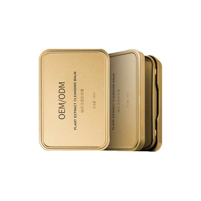 OEM pequeño ladrillo de oro limpiador de maquillaje personalizado procesamiento suave limpieza de maquillaje ojos labios facial 3 en 1 limpieza profunda limpieza de maquillaje