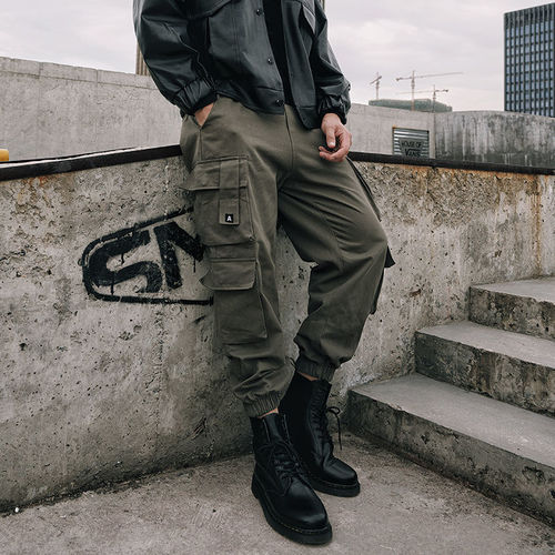 Stylish Work Pants for Men - Summer Casual Loose Fit with Multiple Pockets - American Trend Brand Long Pants for Men - Summer Men's Pants