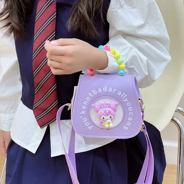 Colorful Pearl Bag Children's Handbag Cute Cartoon Girl Princess Bag Children's Versatile Crossbody Bag for Going Out