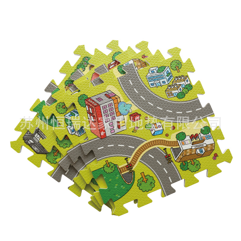 FUENTE de fábrica al por mayor rompecabezas educativo alfombra de piso de los niños alfombra de piso de espuma de costura alfombra de piso defecto engrosada estera de arrastre