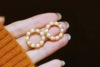 Donut from pearl, earrings