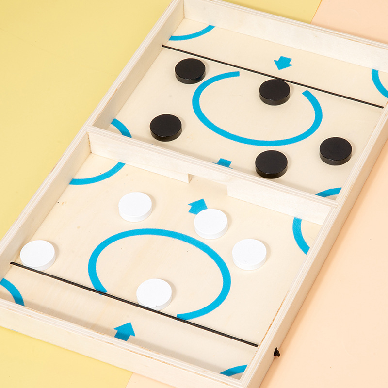 Tiktok ajedrez emergente de madera ajedrez interactivo entre padres e hijos colisión ajedrez bola emergente de escritorio hockey sobre hielo en stock Amazon catapulta