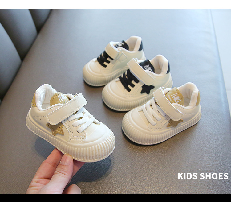 Beebikevadised ja sügisesed beebipehmed tallad, libisemiskindlad üksikud väikesed valged kingad, nahkpind, lastejalatsid_voghion.com