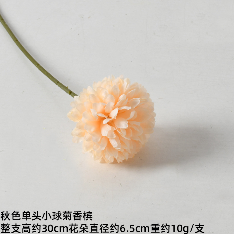 Otoño de una sola cabeza flor artificial diente de león bola crisantemo flor artificial hogar sala de estar decoración boda estudio accesorios al por mayor