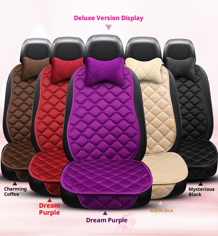 Plush Seat Cushion Half-Pack Seat Cover Velvet Seat Cushion Winter Seat Cover Small Three-Piece Cross-Border E-Commerce Car Seat Cushion