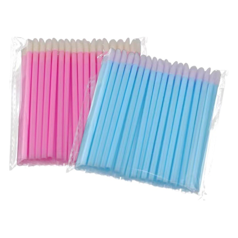 Disposable Hollow Lip Brush Single Lip Brush Stick Portable Lipstick Lip Gloss Flocking Lip Brush Cosmetic Brush Stick