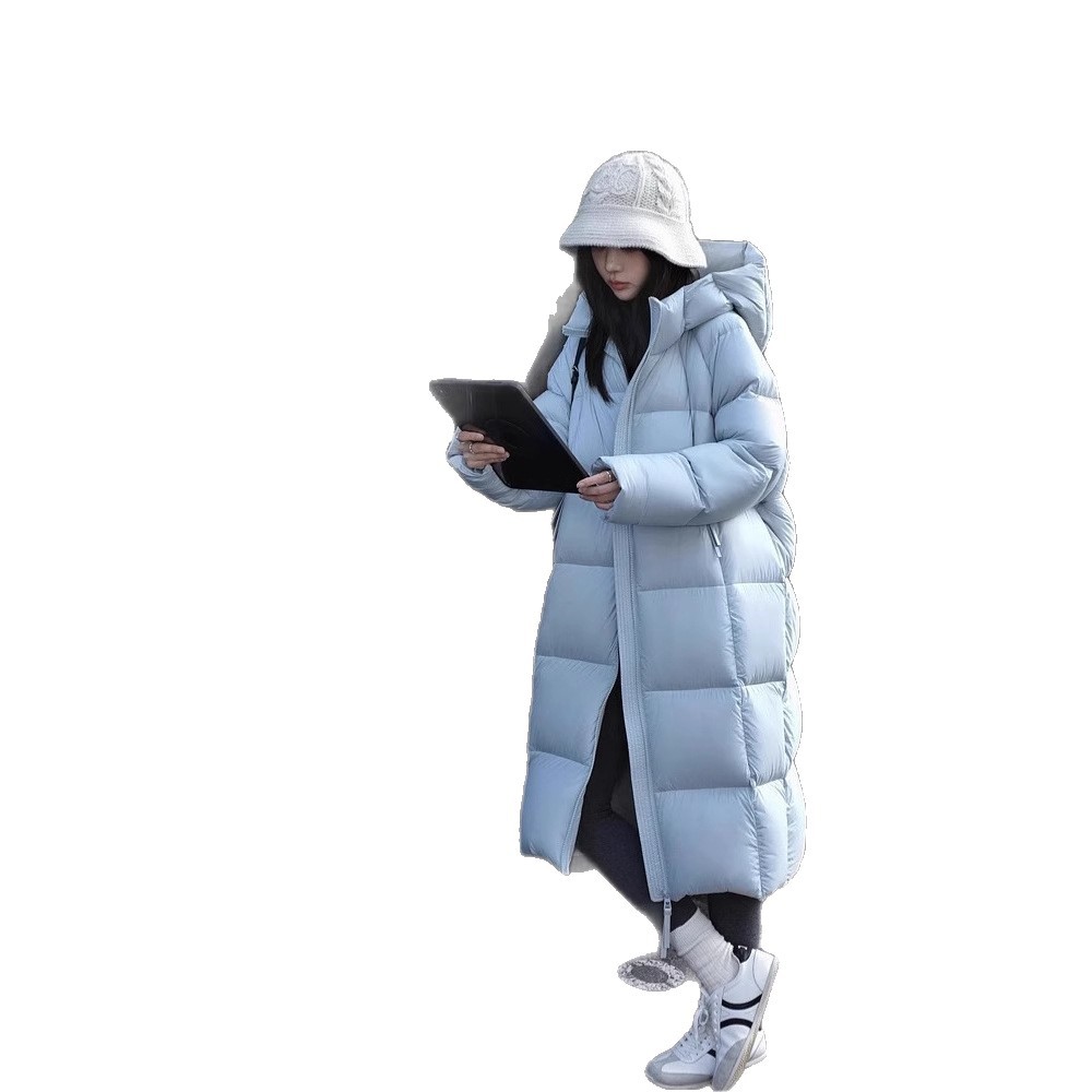 2025 nubes transfronterizas delgadas coreanas sueltas medias y largas sobre la rodilla de moda de algodón de plumón chaqueta de pan de mujer image 5