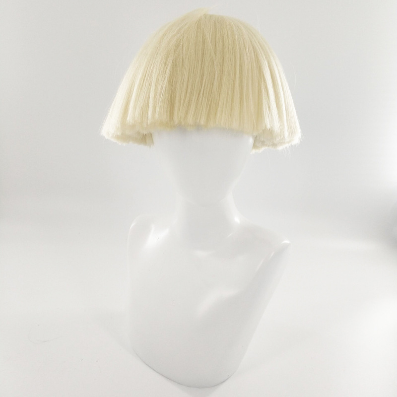Foreign trade cosplay wig set stage performance neat bangs broom headgear Lady Gaga fluffy explosive head