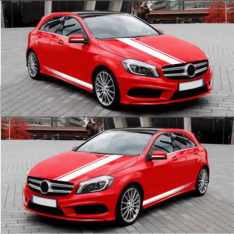 Car Hood Decals, Modification Stickers, Universal Car Door Strip Scratch Cover Stickers, Fuel Tank Cap Stickers