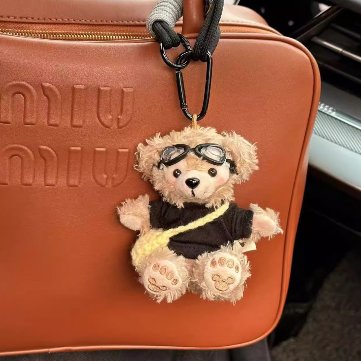 Shirley Mei colgante Duffy oso mochila escolar muñeca de felpa llavero de coche bolso lindo colgante regalo de pareja mujer