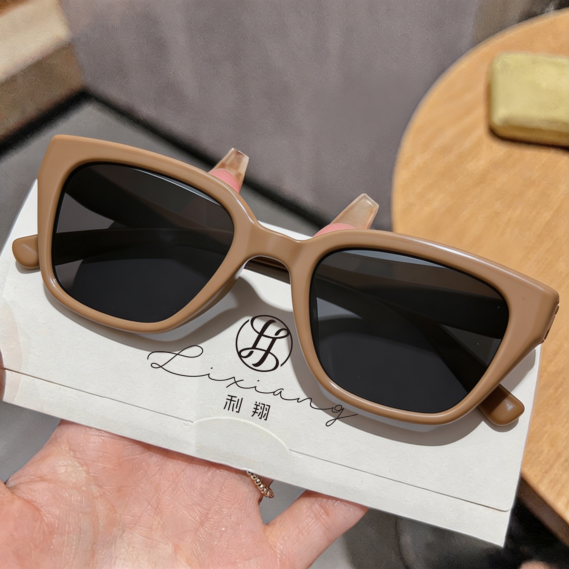 Gafas de Sol Cuadradas Ojo de Gato de PC Protección UV380 para Pesca y Conducción