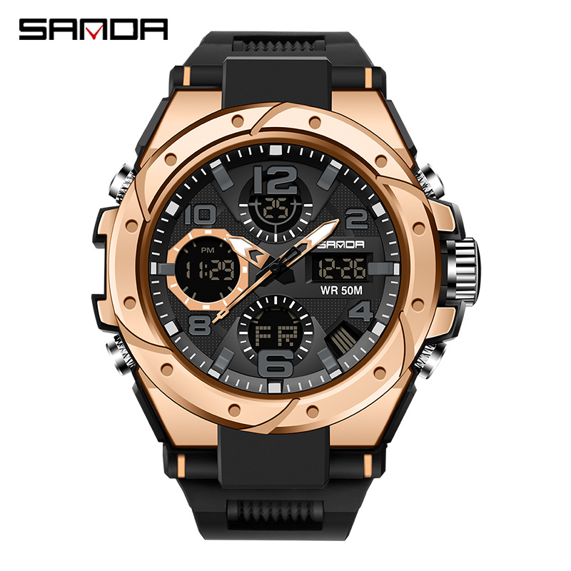 Reloj de los hombres deportes de moda multifuncional LED luminoso reloj electrónico impermeable al aire libre moda estudiante juventud reloj