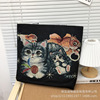 Retro shopping bag, capacious one-shoulder bag