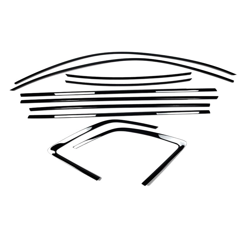 Подходит для модификации оконных накладок Audi A7, A3L, A6, Q3, Q5, Q8, A5, черная декоративная защита дверных рам, автозапчасти