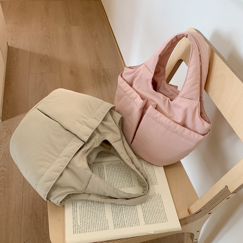 Niche Nylon Shoulder Underarm Bag Large Capacity Handbag for Women Korean Style Multi-Pocket Mommy Tote Bag