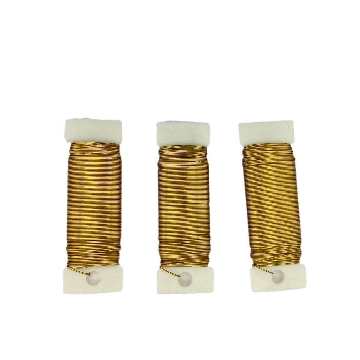 Pulsera de seda tejida a mano 0,35mm * 50m Alambre de hierro plateado dorado Alambre de pintura a la parrilla Alambre floral hecho a mano