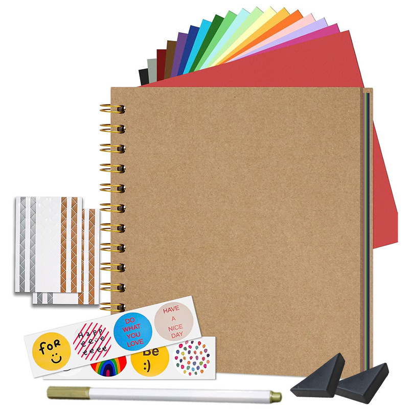Amazon Scrapbook 20 Sheets/40 Pages Color Pages Handmade Album Creative Art Diary Painting Writing Amazon Scrapbook 20 Sheets/40 Pages Color Pages Handmade Album Creative Art Diary Painting Writing
