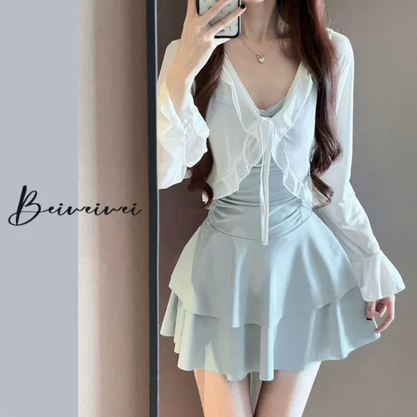 Blue 7115-swimsuit+D1 cover-up