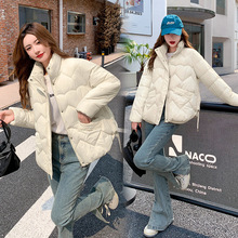 2023冬季外贸短款面包服女学生韩版棉袄宽松小款棉衣立领加厚棉服