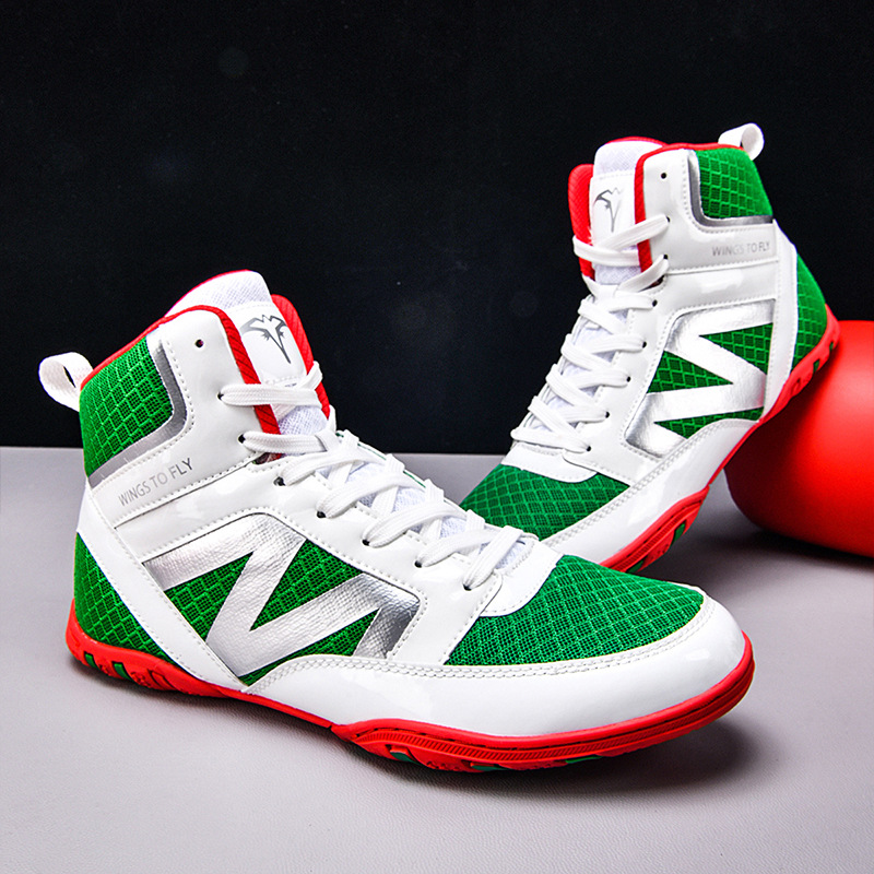 Professional Boxing Shoes, Sanda Fighting Shoes, Non-Slip and Wear-Resistant Martial Arts Training Boxing Shoes, Taekwondo Muay Thai Men's Fighting Shoes