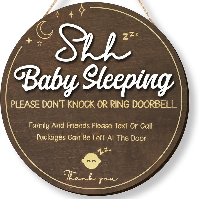 Cross-Border New Product Baby Bedtime Door Sign Hanging Sign Round Plaque Party Fun Slogan Wooden Craft Door Sign Cross-Border New Product Baby Bedtime Door Sign Hanging Sign Round Plaque Party Fun Slogan Wooden Craft Door Sign