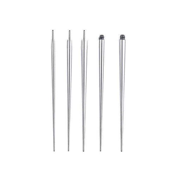 Titanium Steel Guide Needle with External Thread, Insertion Needle for Connecting Guide Needle, Stainless Steel Internal Thread Piercing Needle, Piercing Needle, Jewelry Grabber