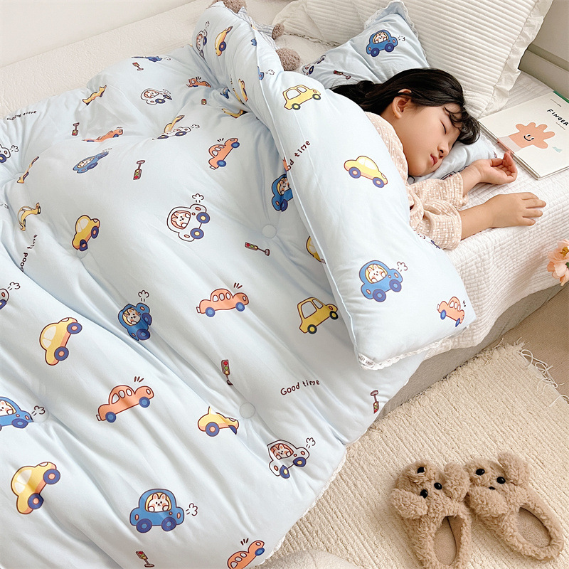 자동차-베개가없는 파란색