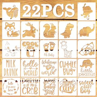 Foreign trade cross-border baby theme painting template clothing supplies multi-purpose DIY hollow template inkjet Template