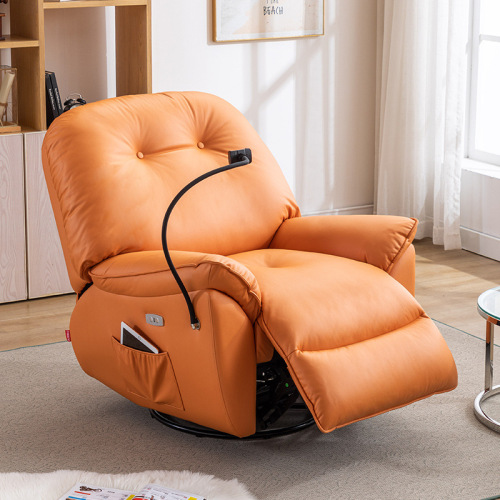 First-class space capsule lazy sofa single chair electric reclining gaming multi-functional haptic speaker massage swivel fabric