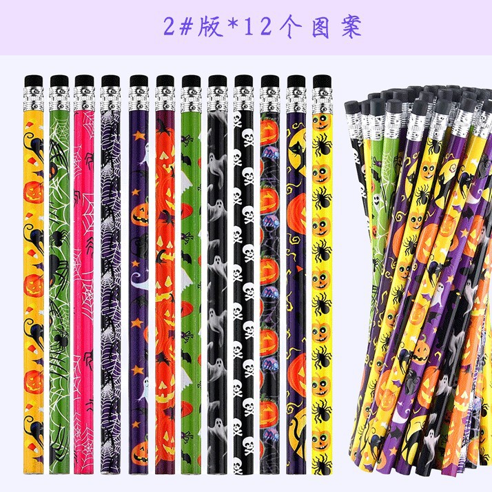 Lápiz navideño de estilo caliente de Amason, goma de borrar, festival de fantasmas de Pascua, lápiz de regalo del día de San Valentín de Halloween HB