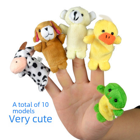 Direct Manufacturer Sales Creative Mini Plush Finger Toys for Children, Baby Dolls, Small Cartoon Animal Finger Toys