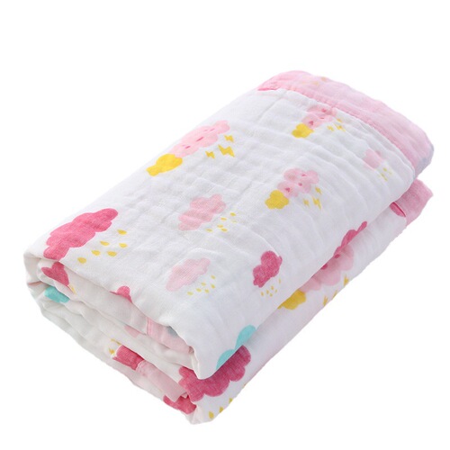 Wide-brimmed newborn bath towel six-layer cotton gauze newborn baby blanket soft absorbent children's towel quilt