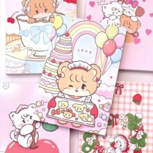 mikkoA5彩页平摊本卡通动漫全彩手账本高颜值笔记本拍纸本批发