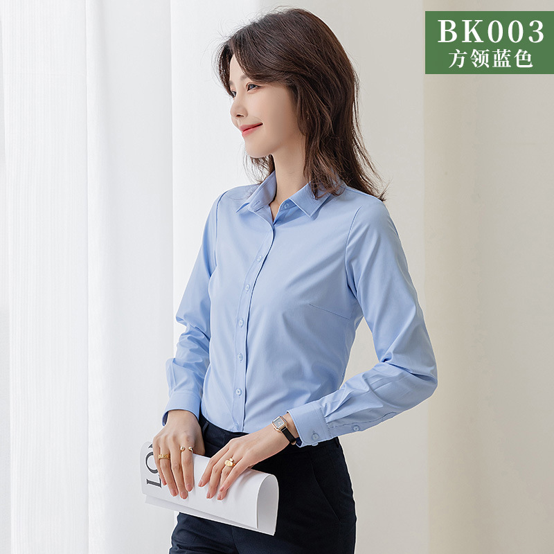 Fibra de bambú nuevo desgaste del negocio ol camisa blanca las mujeres manga larga más tamaño ropa trabajo cómodo camisa las mujeres al por mayor