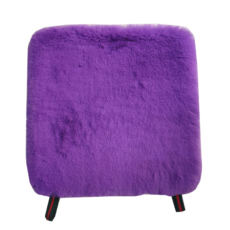 Autumn and Winter encryption thickened imitation rabbit fur three-piece car cotton cushion square cushion imitation wool car cushion without back cushion
