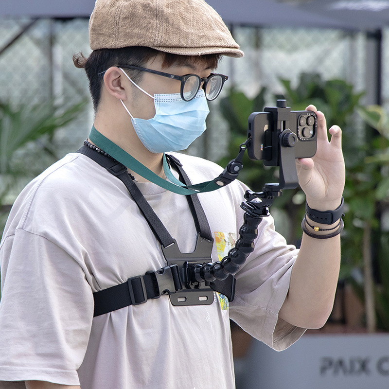 New chest chest strap mobile phone fixed strap shoulder strap artifact shooting universal tremolo bracket live outdoor riding New chest chest strap mobile phone fixed strap shoulder strap artifact shooting universal tremolo bracket live outdoor riding
