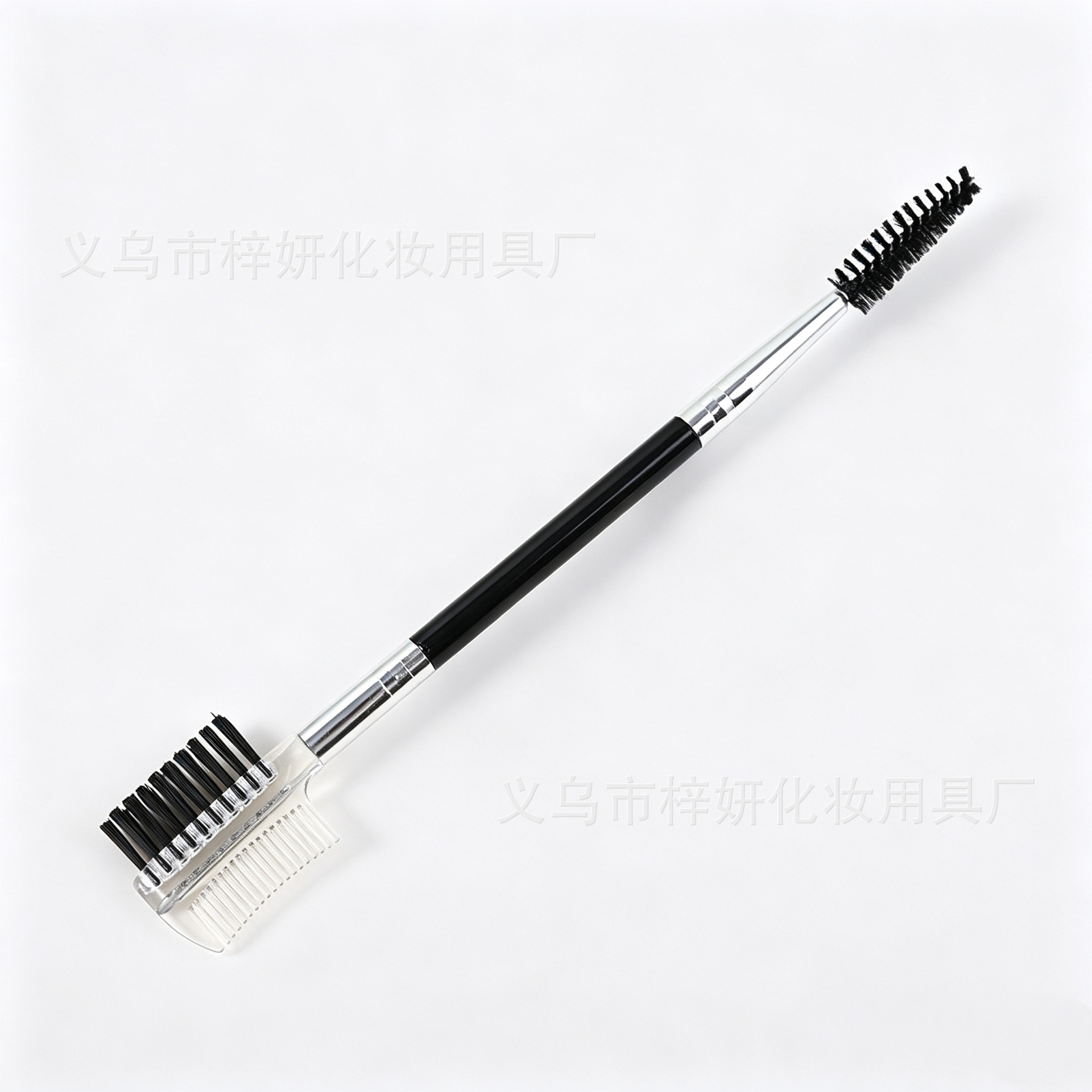 Dual-ended eyebrow brush, spiral eyebrow comb, 2-in-1 makeup brush, eyebrow and eyelash grooming brush, beauty tool, wholesale for live streaming