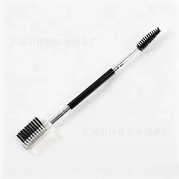 Dual-ended eyebrow brush, spiral eyebrow comb, 2-in-1 makeup brush, eyebrow and eyelash grooming brush, beauty tool, wholesale for live streaming