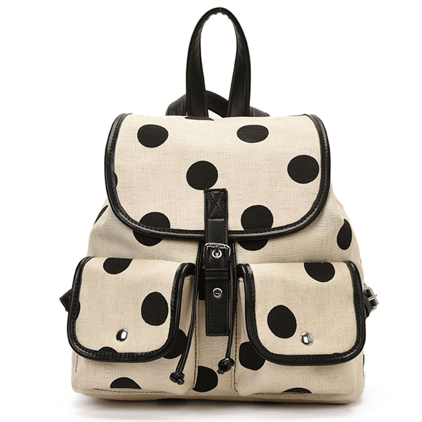 2026 mochila de gran capacidad bolsillo ocio punto de onda mochila de estudiantes de viaje de verano mochila escolar de mujeres con tapa más nueva