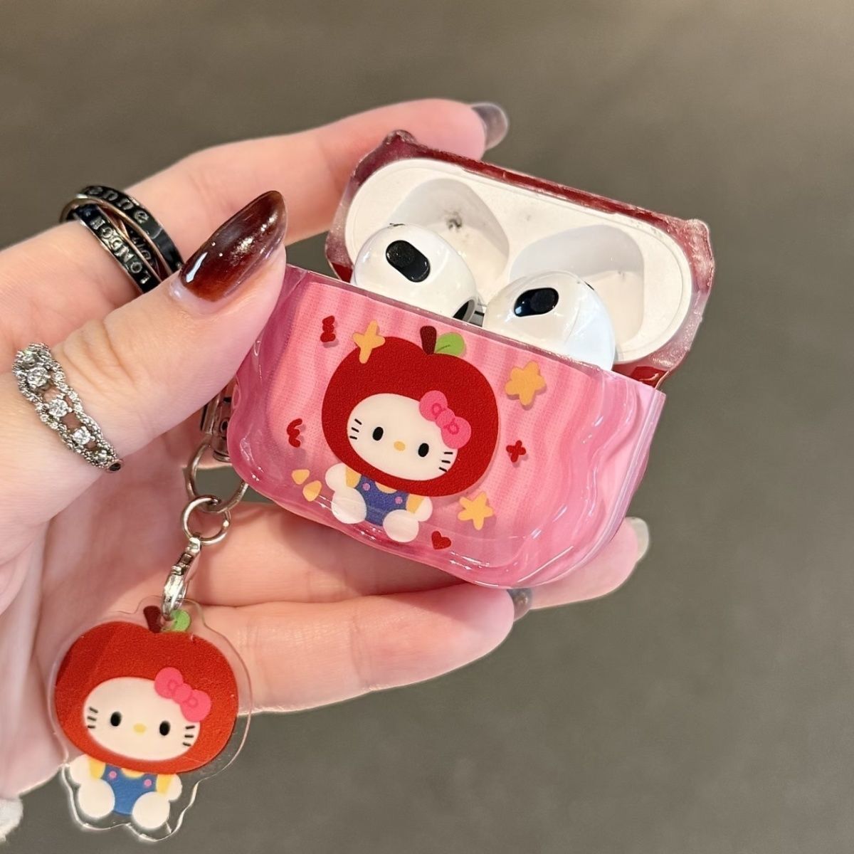 Apple Stripes KT Cat AirPods Pro3 Apple auriculares AirPods 4 generación 5 generación estuche de protección Bluetooth
